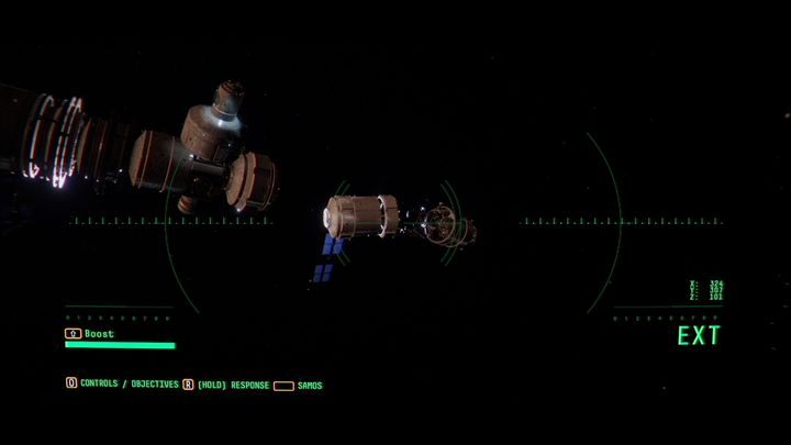 Find the detached station module (near EAS-10) and drive inside - Observation: The first space walk - walkthrough, level 3 - Walkthrough - Observation Guide