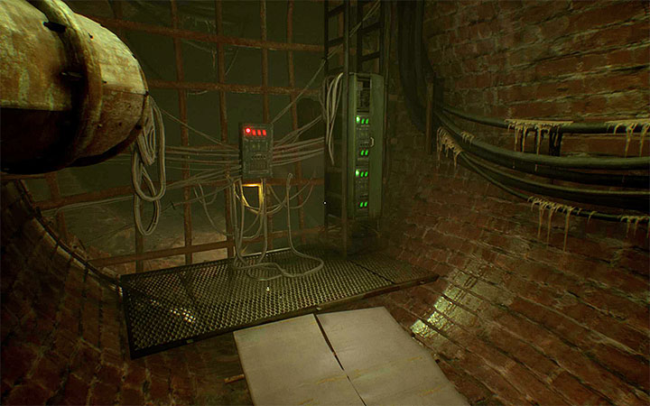 In the further part of the sewers you need to locate a box with three small switches shown in the attached image - Find the Sanctuary and contact Adam | Case #405 Walkthrough - Case #405: Finding Adam - Observer Game Guide