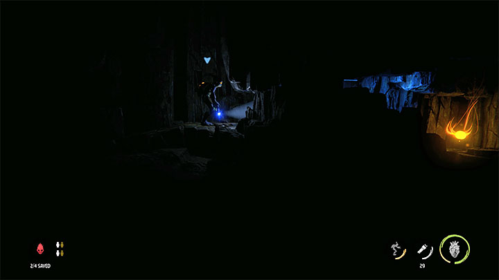 We continue the march through the catacombs, which involves descending or jumping to the lower shelves and corridors - Oddworld Soulstorm: Meeting with the Keeper, the Sanctum - guide, walkthrough description - 12: The Sanctum - Oddworld Soulstorm Guide