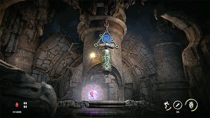 You will get to a large cavern - Oddworld Soulstorm: Finding Fragons Eye, The Sanctum - walkthrough - 12: The Sanctum - Oddworld Soulstorm Guide