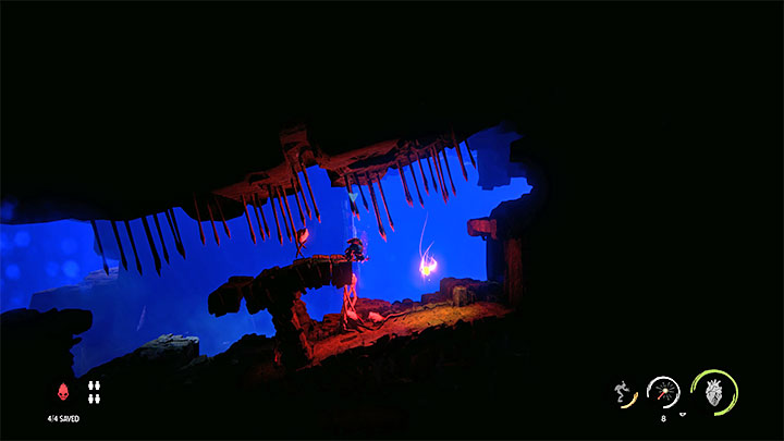 Avoid the swinging traps and keep running - Oddworld Soulstorm: Finding Fragons Eye, The Sanctum - walkthrough - 12: The Sanctum - Oddworld Soulstorm Guide