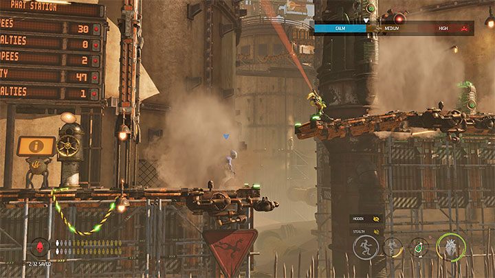 Sneaking in Steam Zones - They work similarly to smoke grenades mentioned earlier - Oddworld Soulstorm: Playthrough with no kills - is it possible? - FAQ - Oddworld Soulstorm Guide