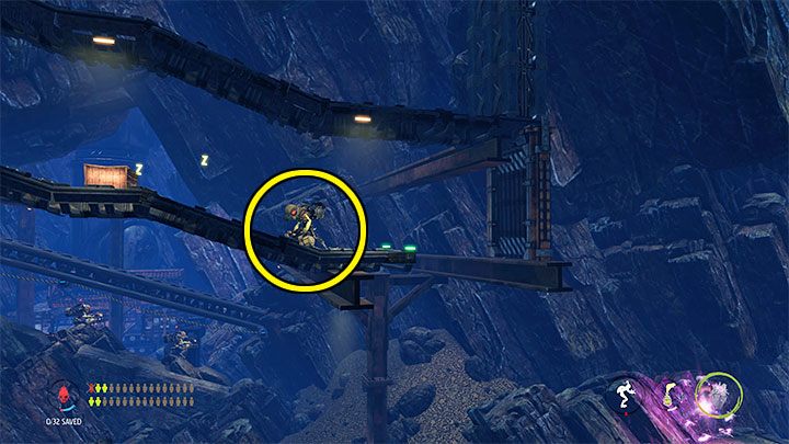 There are snipers in the next location – don't run to the right, or you will die - Oddworld Soulstorm: Bypassing security, Necrum - walkthrough - 10: Necrum - Oddworld Soulstorm Guide