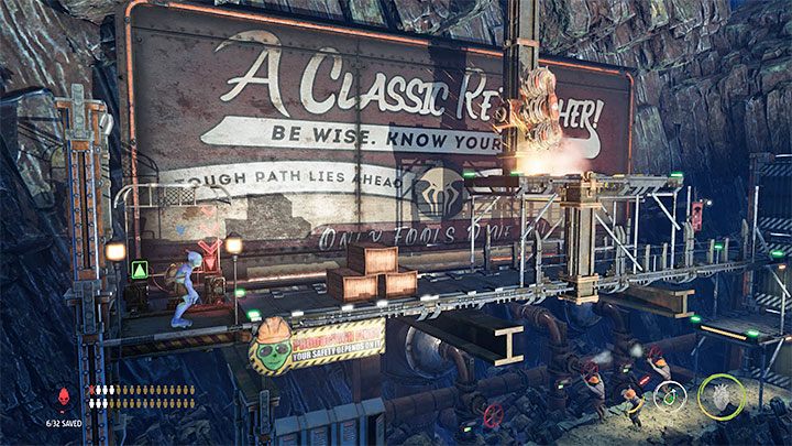 Go to the right and use the optional upper elevator - Oddworld Soulstorm: Bypassing security, Necrum - walkthrough - 10: Necrum - Oddworld Soulstorm Guide