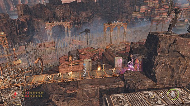 Follow the new path - keep going right - Oddworld Soulstorm: Reaching the Security Station by crane - walkthrough - 15: The Yards - Oddworld Soulstorm Guide