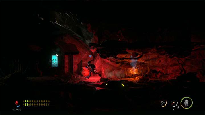 There are sleeping Slogs to the right of the Mudokons and we must pull them to the left - Oddworld Soulstorm: Crossing the valley on the lift, Sorrow Valley - walkthrough - 5: Sorrow Valley - Oddworld Soulstorm Guide