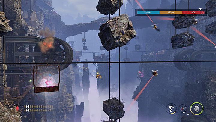 During the ride, we need to act quickly, i - Oddworld Soulstorm: Crossing the valley on the lift, Sorrow Valley - walkthrough - 5: Sorrow Valley - Oddworld Soulstorm Guide