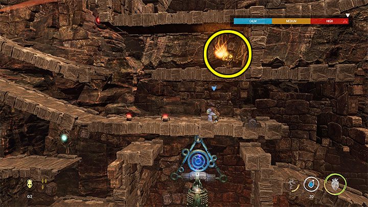 The secret is on the shelf above two mines to disarm - Oddworld Soulstorm Guide