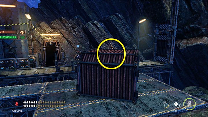 The secret can be found soon after arriving on Level 2 by using the elevator - Oddworld Soulstorm: Stage 11 - all secrets, list - Oddworld Soulstorm Guide