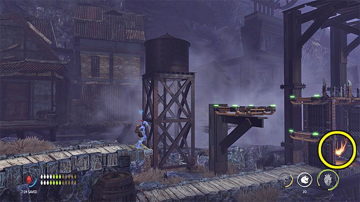 The final part of the stage is initiated by activating the mine cart with the help of the 7 Mudokons travelling with Abe - Oddworld Soulstorm: Journey to Phat Station, the Funicular - walkthrough - 4: The Funicular - Oddworld Soulstorm Guide