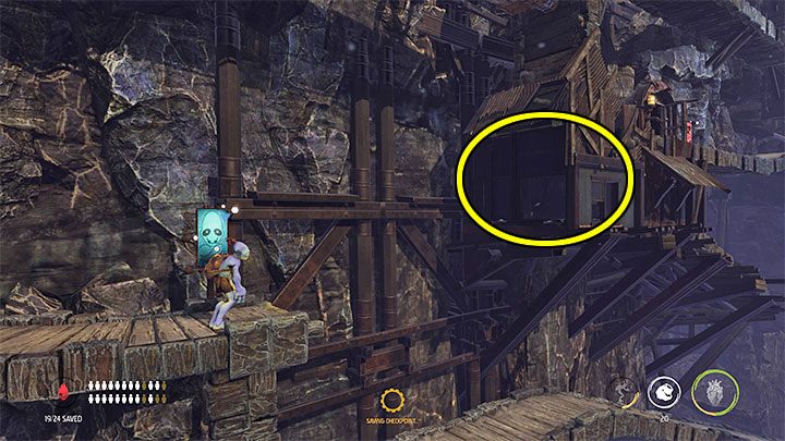 Double jump next to the Bird Portal and head to the right - Oddworld Soulstorm: Journey to Phat Station, the Funicular - walkthrough - 4: The Funicular - Oddworld Soulstorm Guide