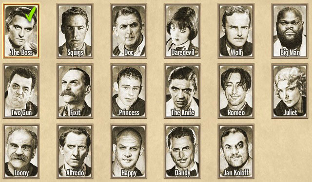 The game gives you 16 (17 in the special edition) characters to use at your disposal. - Gangsters - Tactics - Omerta: City of Gangsters - Game Guide and Walkthrough