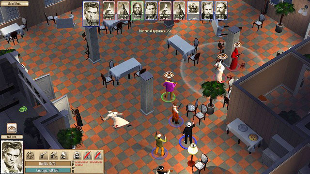 Jazz club battle. Eliminate the red robes first. - Northside - Act I - Omerta: City of Gangsters - Game Guide and Walkthrough