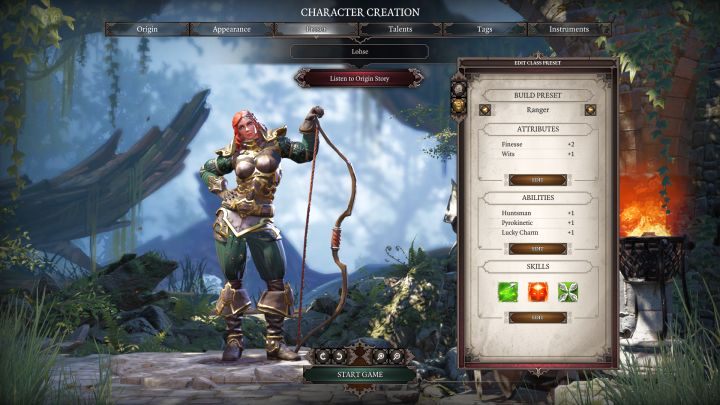 Ranger in the class selection screen - Ranger Class in Divinity Original Sin 2 - Classes - Divinity Original Sin 2 Guide