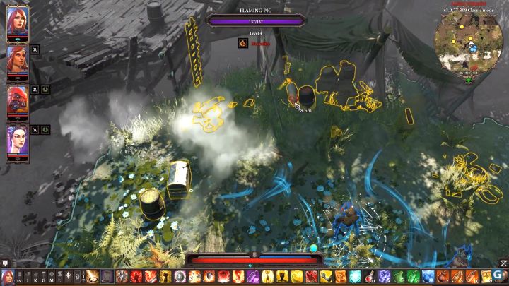 The pigs can be extinguished with Bless spell. - Fort Joy puzzles | Puzzles and secrets - Puzzles and secrets - Divinity Original Sin 2 Guide