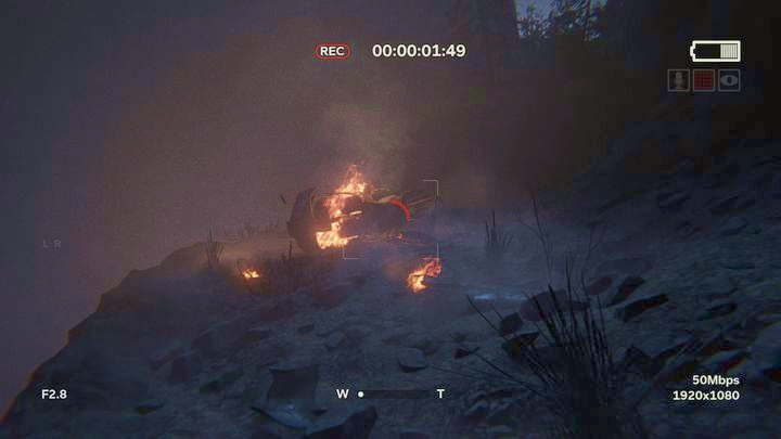 As you approach the wreckage, the game will explain the recording mechanics - The Crash | Genesis | Walkthrough - Genesis - Outlast 2 Game Guide