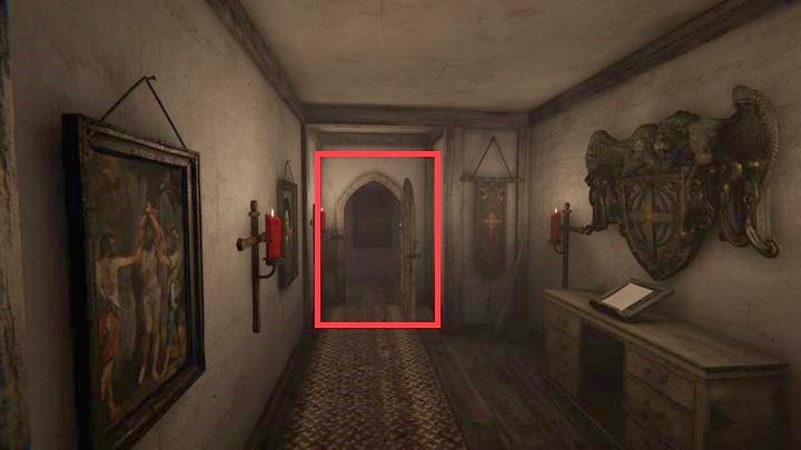The further path leads through the door on the right that you have to unbolt first - The Compound | Genesis | Walkthrough - Genesis - Outlast 2 Game Guide