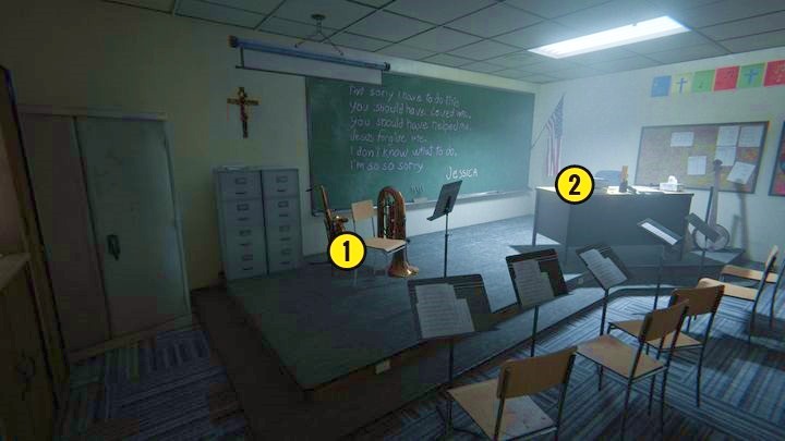 In the further part of the stage, you are located in a school - Saint Sybil School | Genesis | Walkthrough - Genesis - Outlast 2 Game Guide