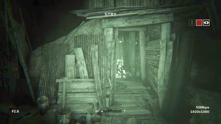 In the next location, jump down and move towards the open door - Temple Gate Town Square | Genesis | Walkthrough - Genesis - Outlast 2 Game Guide