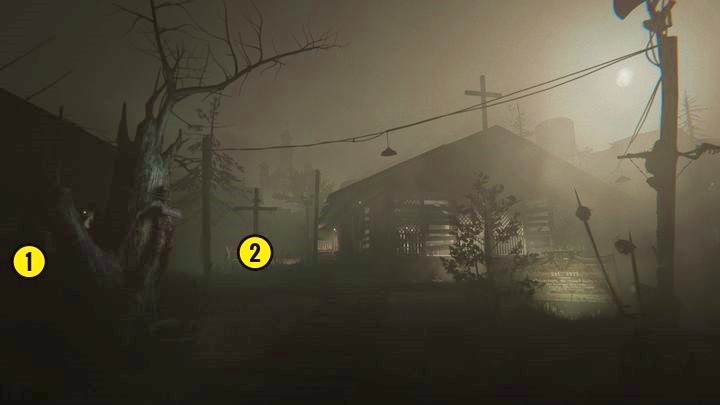 Youll arrive at the location above - Temple Gate Town Square | Genesis | Walkthrough - Genesis - Outlast 2 Game Guide