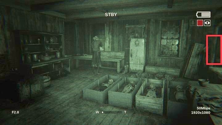 At the top of the wooden tower, there is a battery - The Road to the Mine | Genesis | Walkthrough - Genesis - Outlast 2 Game Guide