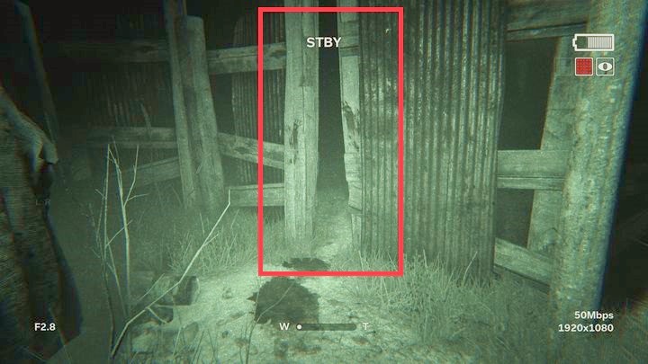 In the cowshed, you will learn that you need a hook - The Road to the Mine | Genesis | Walkthrough - Genesis - Outlast 2 Game Guide