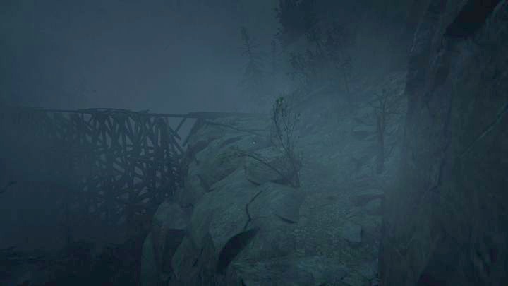 Once back on the path to the mine, go straight on towards the bridge - The Scaled | Job | Walkthrough - Job - Outlast 2 Game Guide