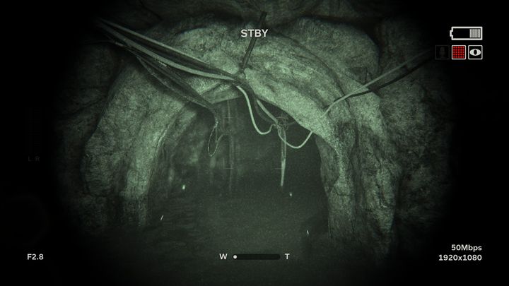 Squeeze through the crack on the left and keep moving forward - Vals Rebirth | Leviticus | Walkthrough - Leviticus - Outlast 2 Game Guide