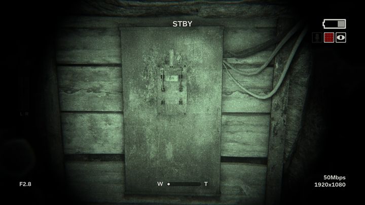 On the left of the corridor with protruding cables you can find one power switch - Vals Rebirth | Leviticus | Walkthrough - Leviticus - Outlast 2 Game Guide