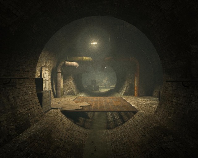 Sewer tunnel. At the end - paths leading to valves - Sewer | Walkthrough - Walkthrough - Outlast Game Guide & Walkthrough