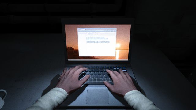 A man in front of the screen - Underground lab/Hospital - Game Walkthrough - Outlast: Whistleblower - Game Guide and Walkthrough