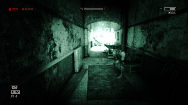 The guy who is sitting here suddenly attacks you - Underground lab/Hospital - Game Walkthrough - Outlast: Whistleblower - Game Guide and Walkthrough