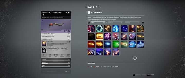 At Zahedi's, you can customize mods to make them suit your play style - Outriders: Mods - how to change? - FAQ - Outriders Guide