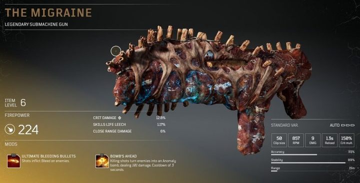 Killing shots from this weapon turn enemies into bombs that deal damage to other opponents - Outriders: Legendary Items - Basics - Outriders Guide