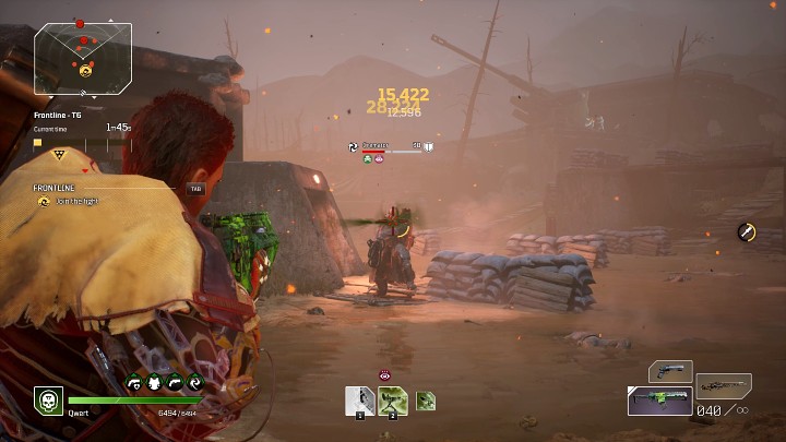 During the first stage of the Frontline expedition, you must break through the enemy troops defending access to the trenches - Outriders: Frontline - Expedition, walkthrough - Expeditions - Outriders Guide