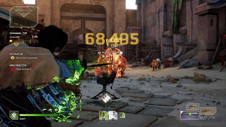 At the end of this stage, the Elite Boneplate Behemoth will appear along with some minor enemies - Outriders: Colosseum - walkthrough - Expeditions - Outriders Guide