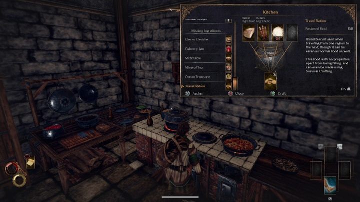 Food and drinks can be prepared in the kitchen or with the pan - Crafting in Outward - Tips - Outward Guide