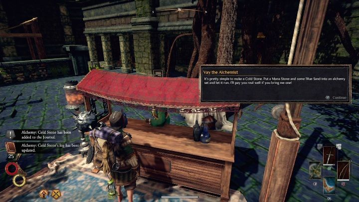 The alchemist from Berg will ask you for a Cold Stone - Berg Side quests - Outward Walkthrough - Side quests - Outward Guide