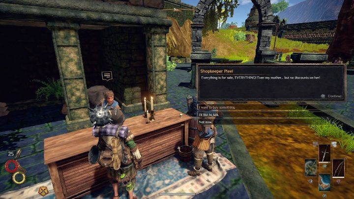 Shopkeeper Pleel will send you on a journey to Monsoon - Berg Side quests - Outward Walkthrough - Side quests - Outward Guide