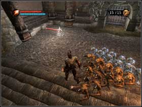 Take the stairs down and turn left - Find the source of plague in Heaven's Peak - part 2 - Walkthrough - Overlord - Game Guide and Walkthrough