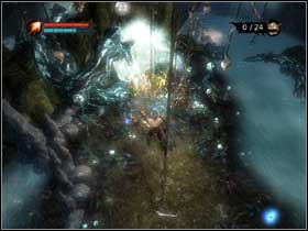 Youll see a wheel across from the exit (#1) so turn it and a bridge will form so you can access waypoint and spawning pits if you need more minions - Search for and destroy Oberon's root nodes - part 2 - Walkthrough - Overlord - Game Guide and Walkthrough