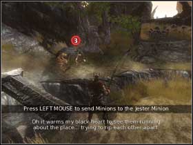 After that, learn to guide minions by holding both mouse buttons and moving it where you want to send the guys - Tutorial - Overlord - Game Guide and Walkthrough