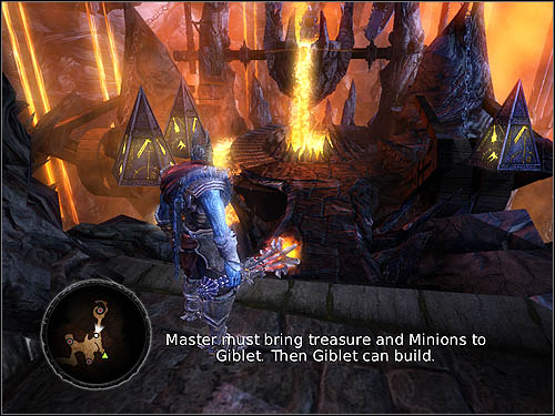 Here you can produce armor and weapons... - The Netherworld Tower - Foundations - The Netherworld Tower - Overlord II - Game Guide and Walkthrough