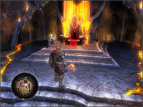 The throne. - The Netherworld Tower - Throne Room - The Netherworld Tower - Overlord II - Game Guide and Walkthrough