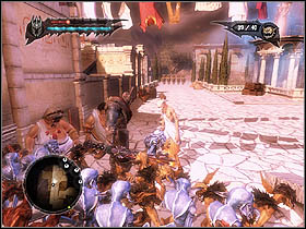 Turn left (you can destroy the nearby building and get the support of the animals if you want) to avoid the archers' arrows - Main quests - Empire City - Main quests - Overlord II - Game Guide and Walkthrough