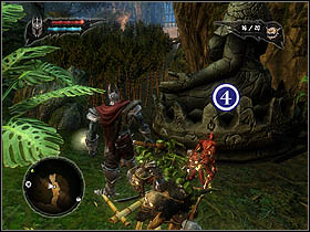 There's a passage at the end of the path and a red keystone nearby it [3] - Main quests - Everlight Temple Outskirts - Main quests - Overlord II - Game Guide and Walkthrough