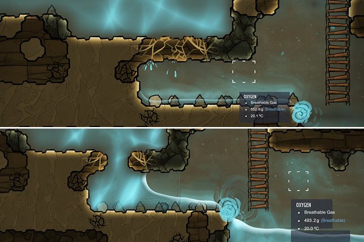 Large water tanks can crush walls and natural barriers. - Several important tips | Oxygen Not Included - The Beginning - Oxygen Not Included Game Guide
