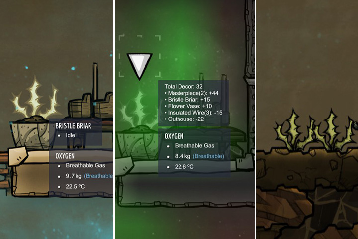 Bristle Briar - Unharvestable plants in Oxygen Not Included - Plants - Oxygen Not Included Game Guide