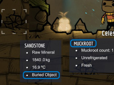 Buried objects will make the initial stages of the game easier - you can find food in them. - Which resources/materials are necessary? | Oxygen Not Included - The Beginning - Oxygen Not Included Game Guide