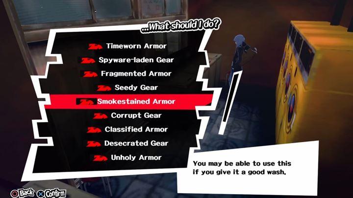 The best armors can be obtained in the laundry - Best gear in Persona 5 - FAQ - Persona 5 Game Guide